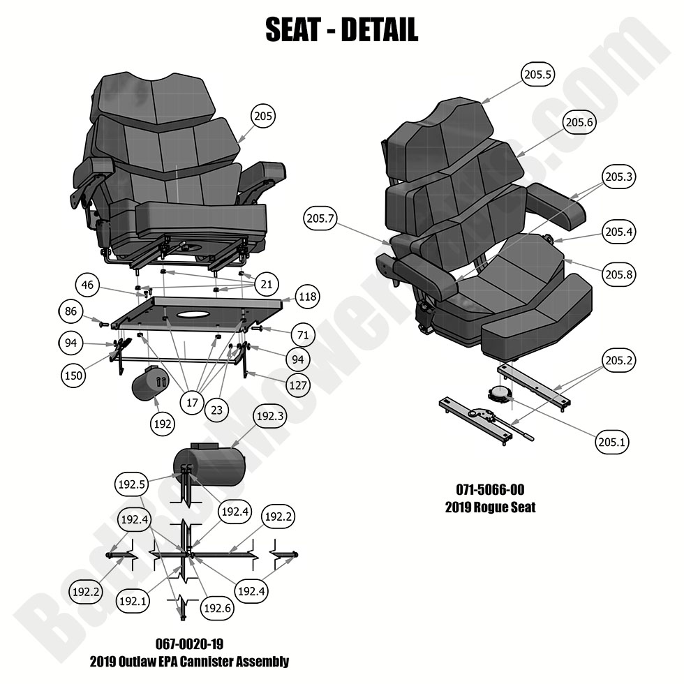 2019 Rogue - Seat  - Detail